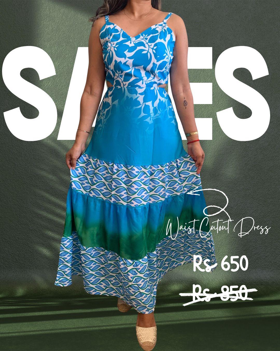 Maxi dress waist cut out