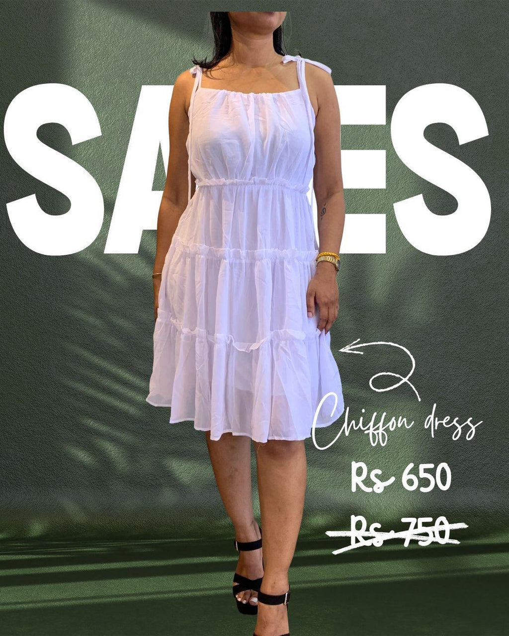 Chiffon mini dress