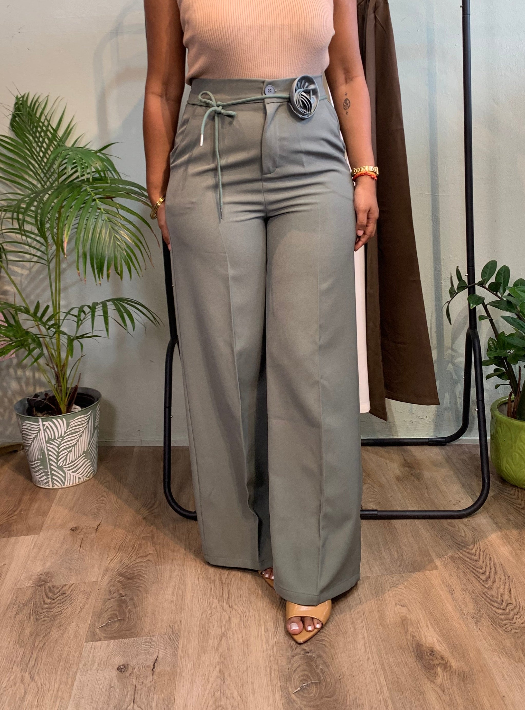 Piana formal pants with belt