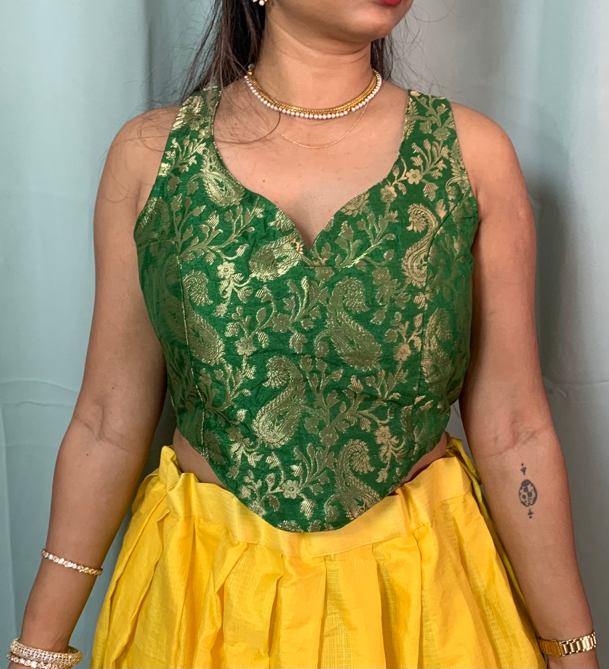 Corset choli brocade
