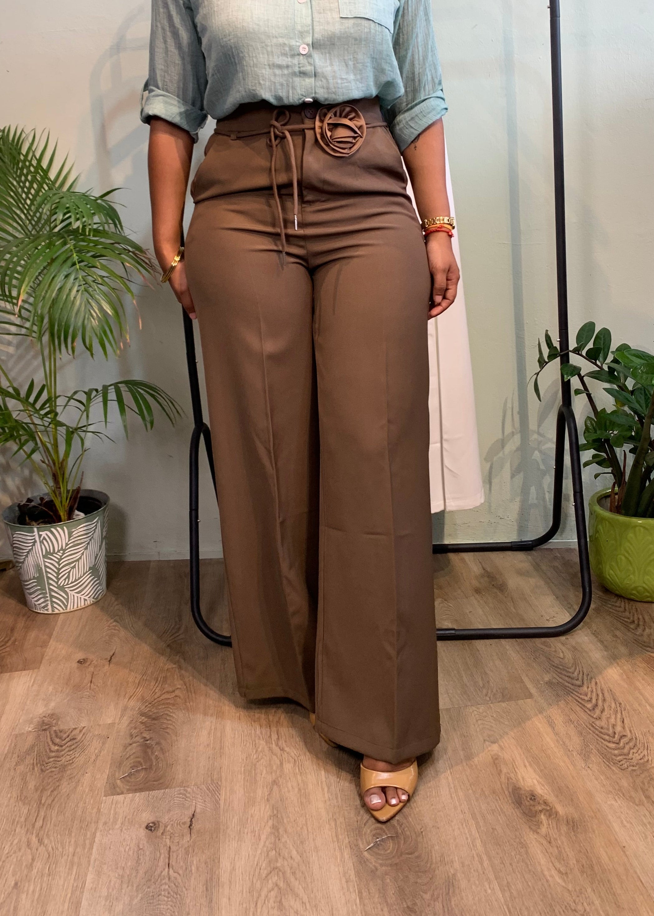 Piana formal pants with belt