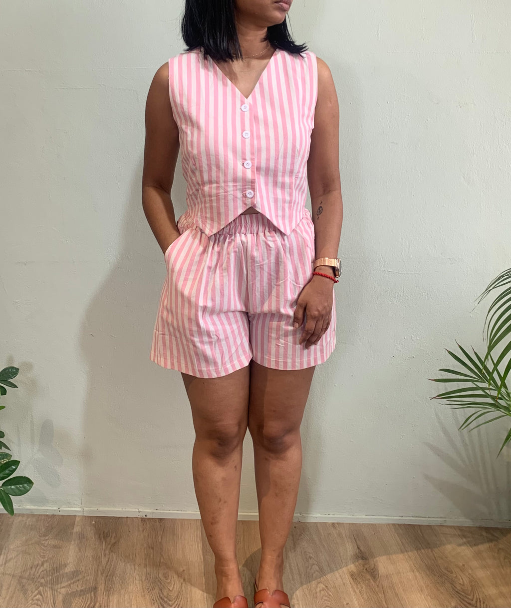 Striped Coord Set Shorts