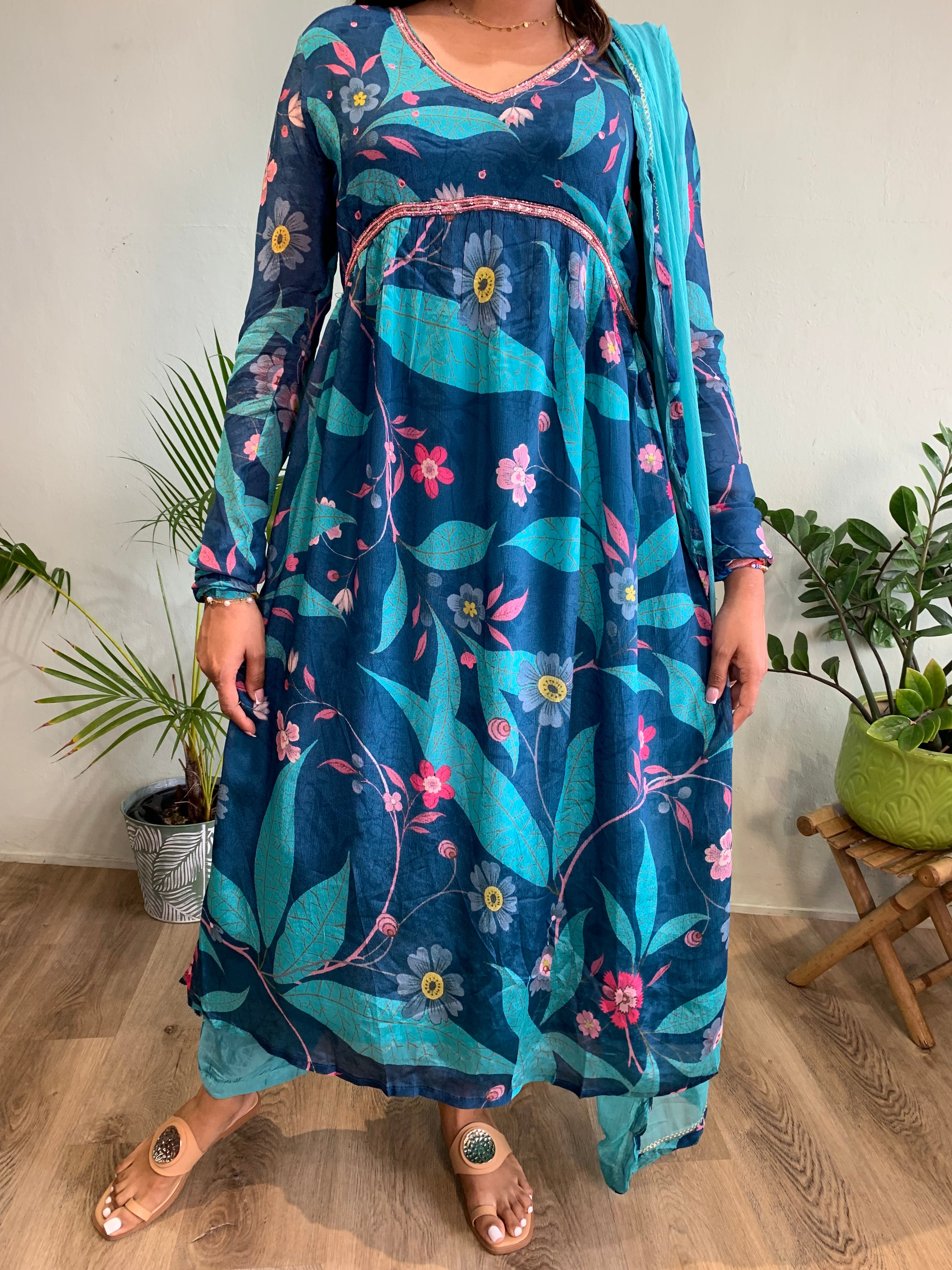 Shreya Churidar set - Chinon Silk