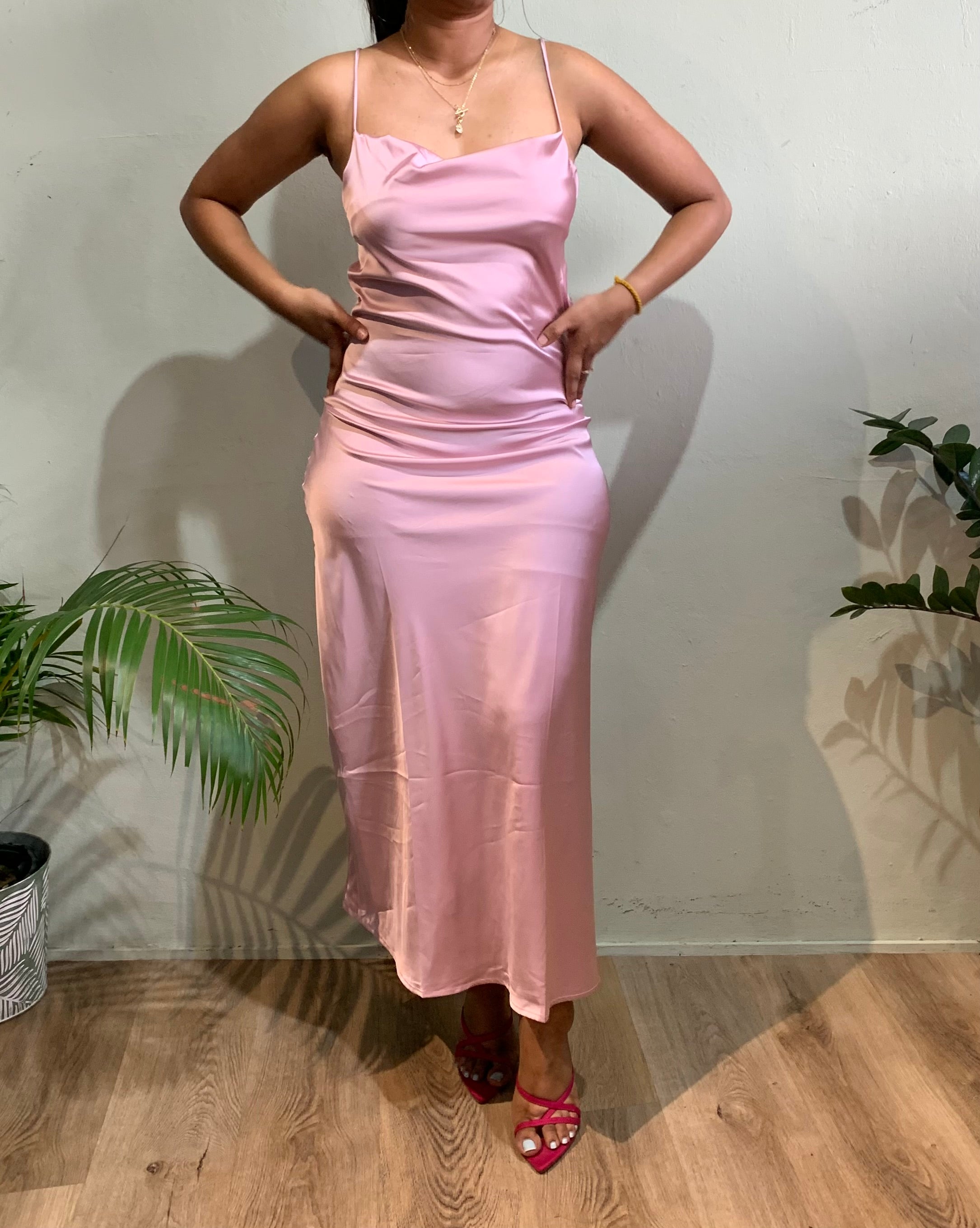 Satin Spaghetti strap dress