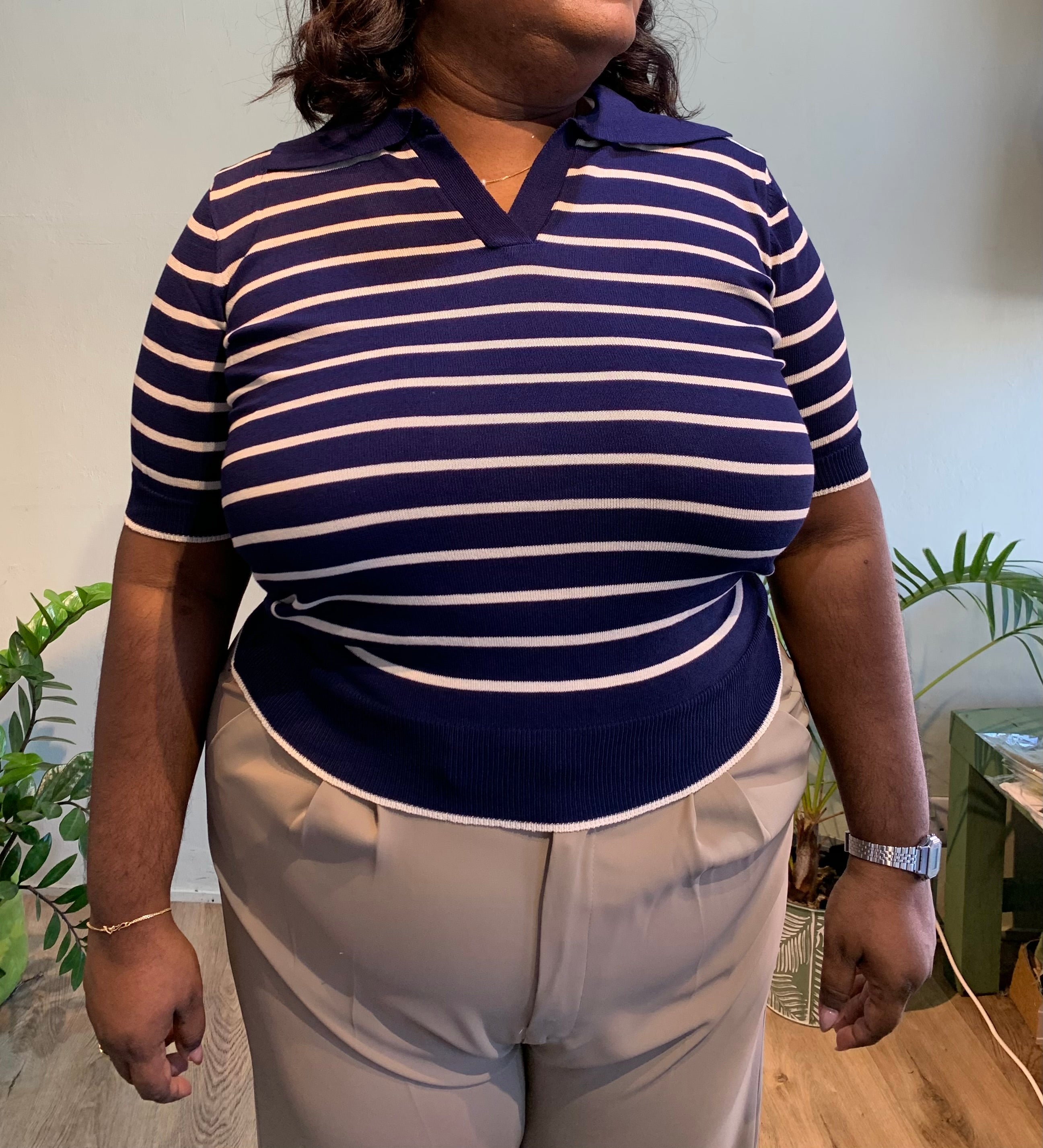 Striped polo