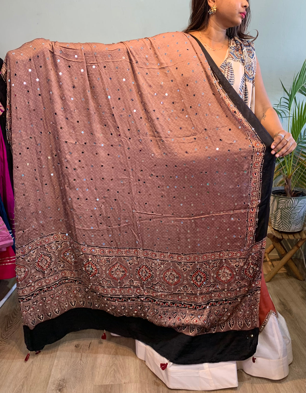 Ajrakh dupatta