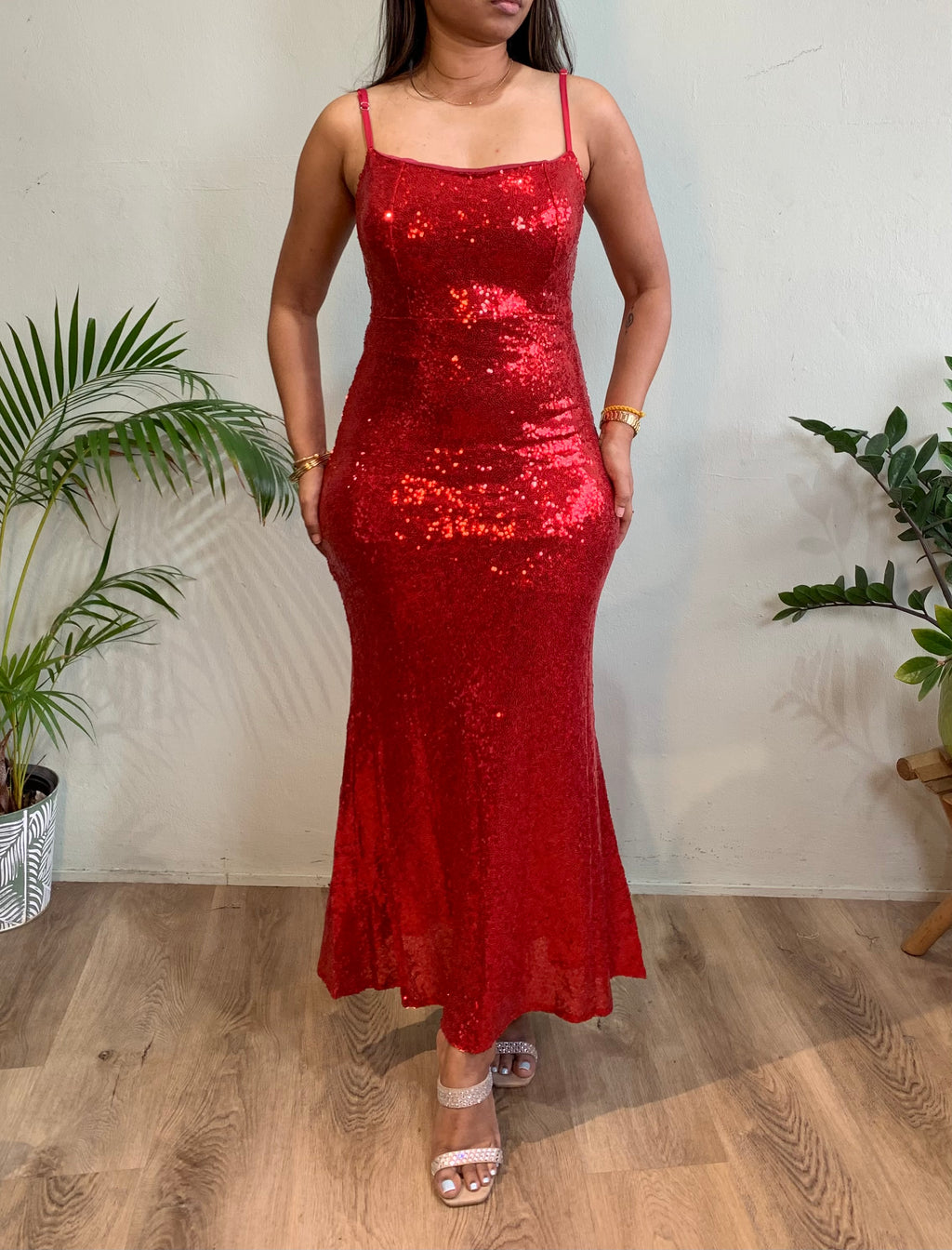 Sequin Dress Spag straps