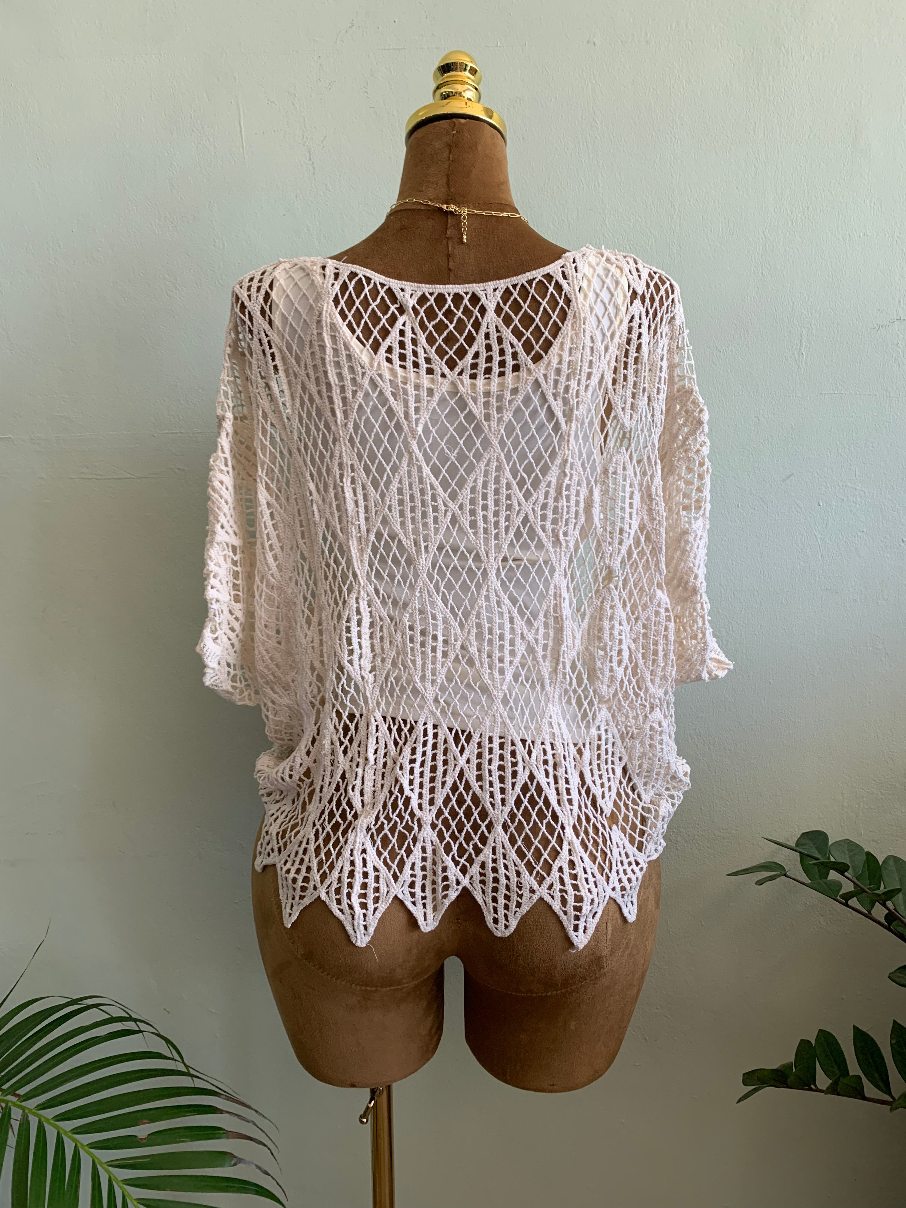 Tissia boho crochet blouse set