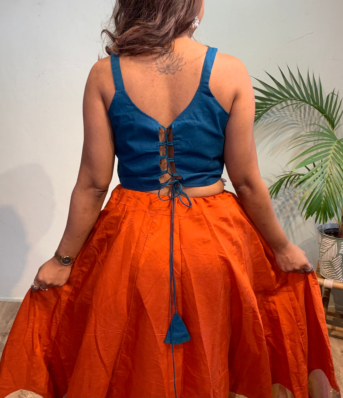 Multi cowrie choli