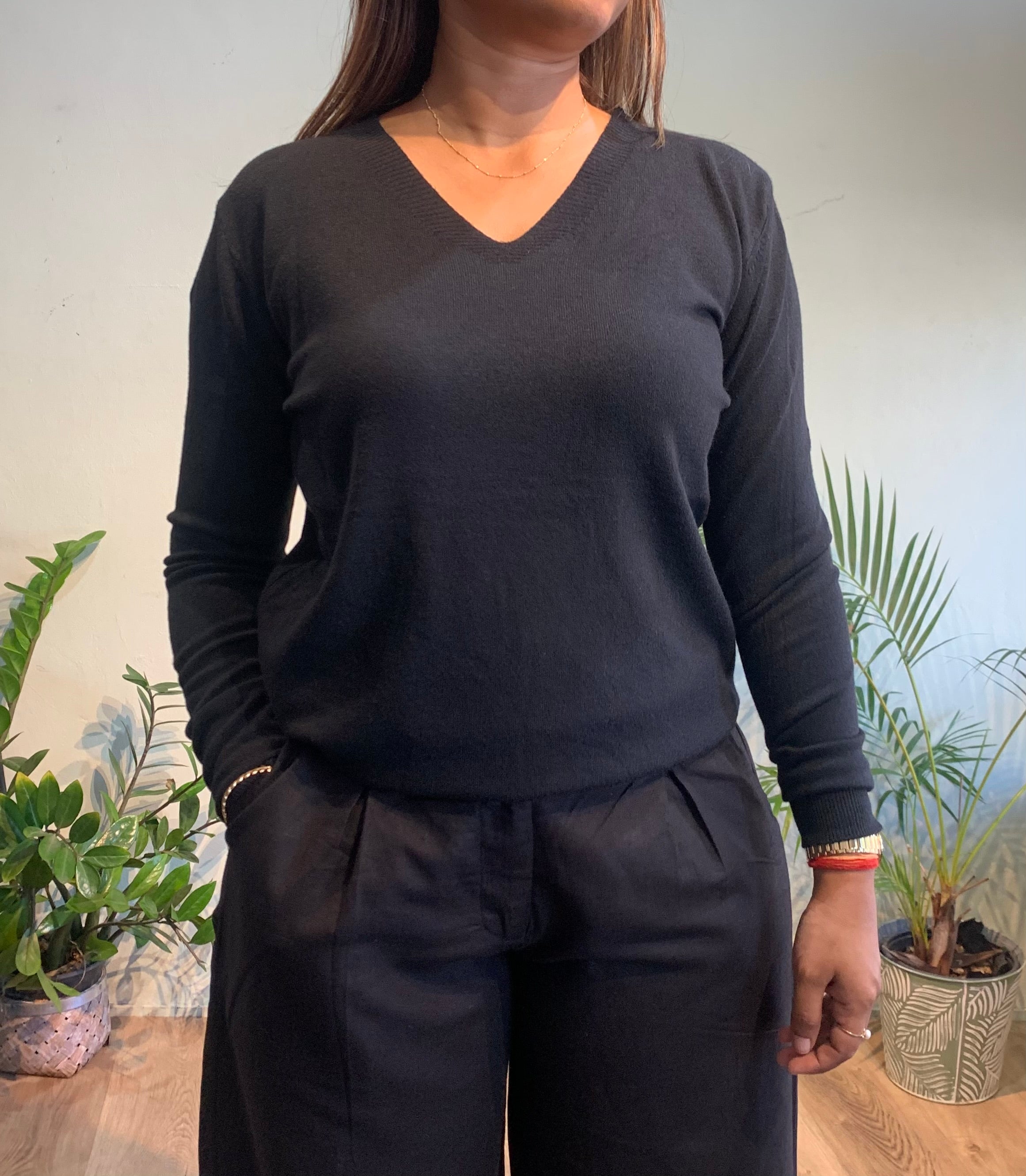 V neck sweater