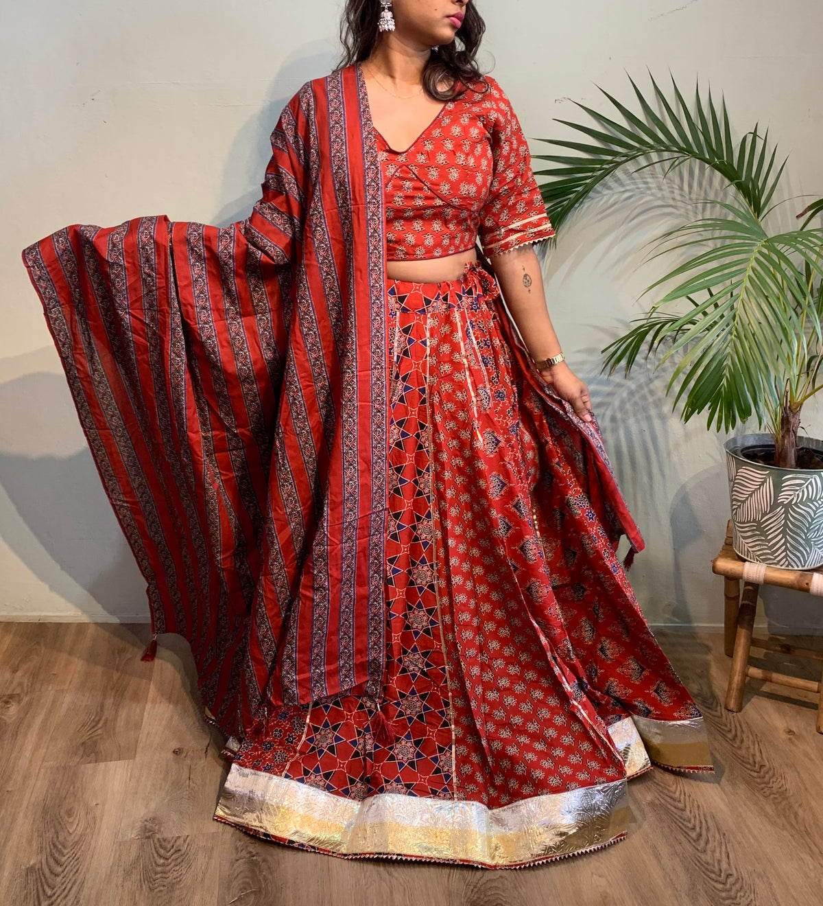 Ajrakh cotton set