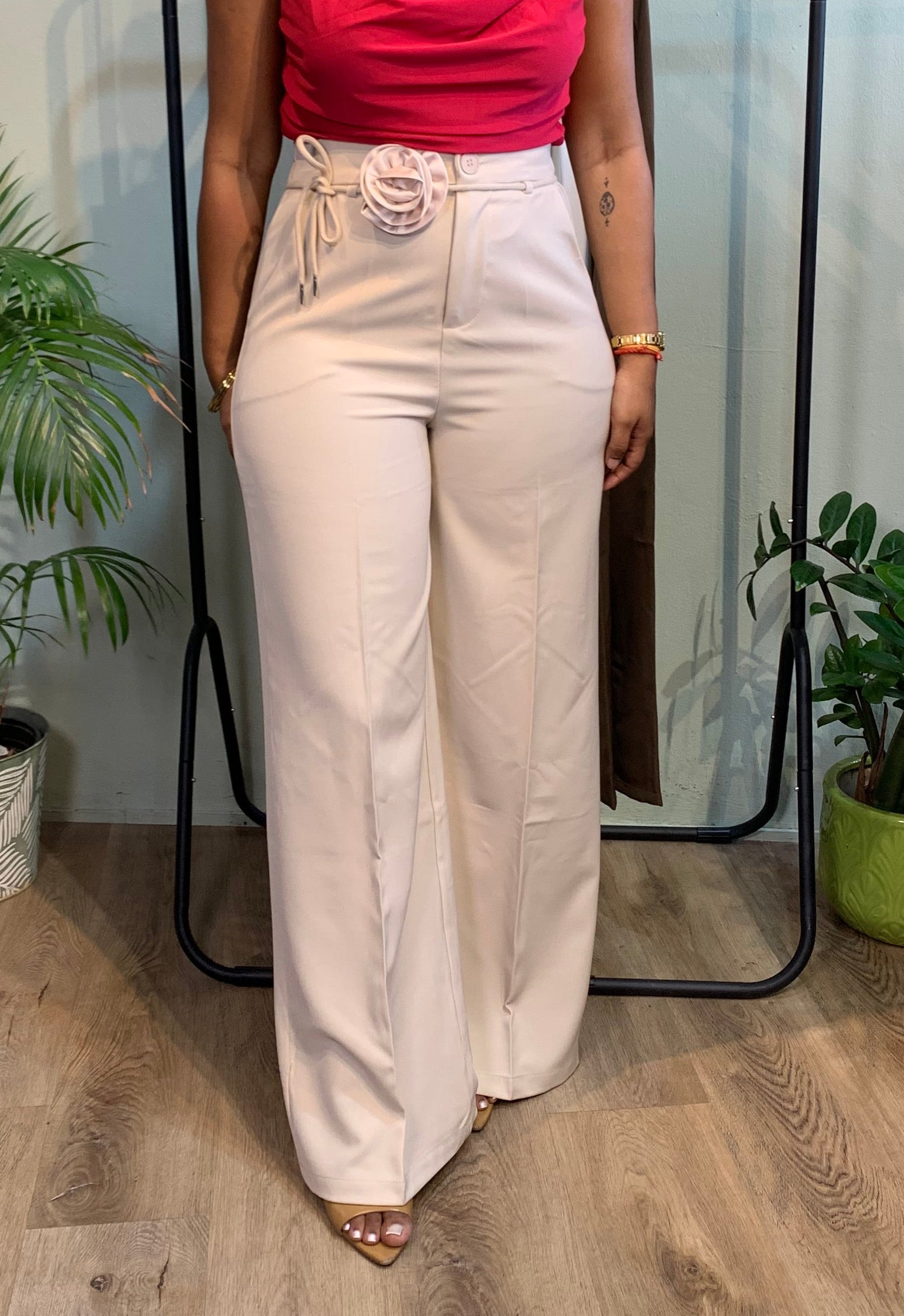 Piana formal pants with belt