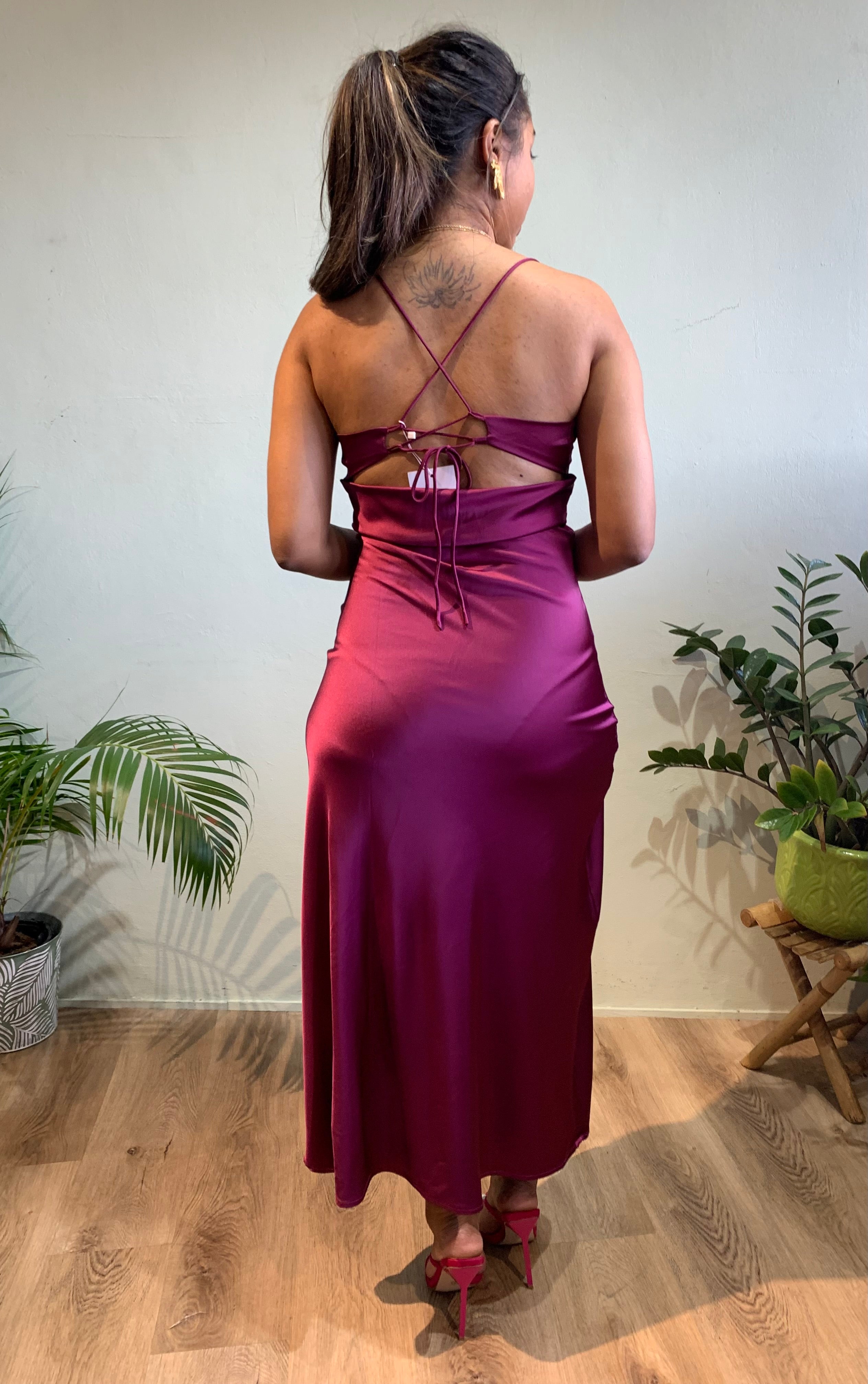 Satin Spaghetti strap dress