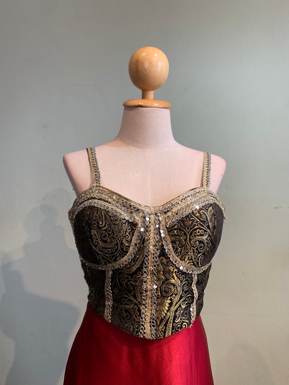 Corset small mirror choli