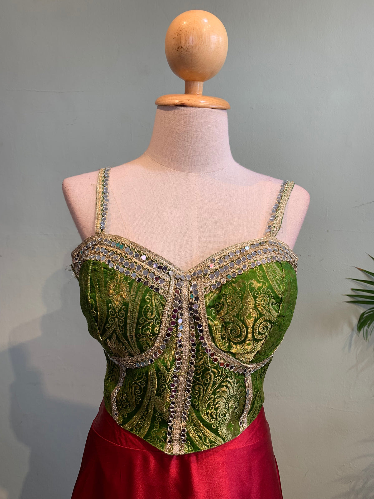 Corset small mirror choli