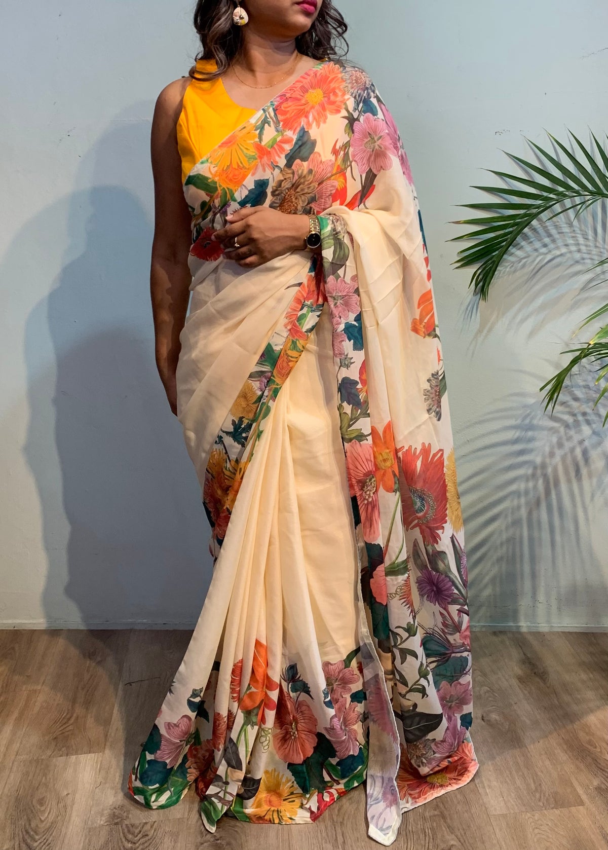 Aisha silk georgette saree