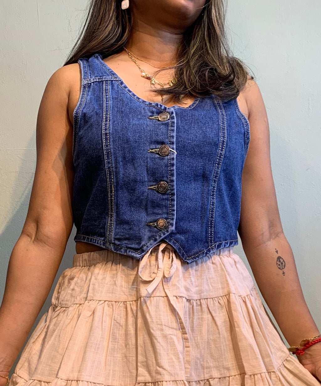 Denim waistcoat