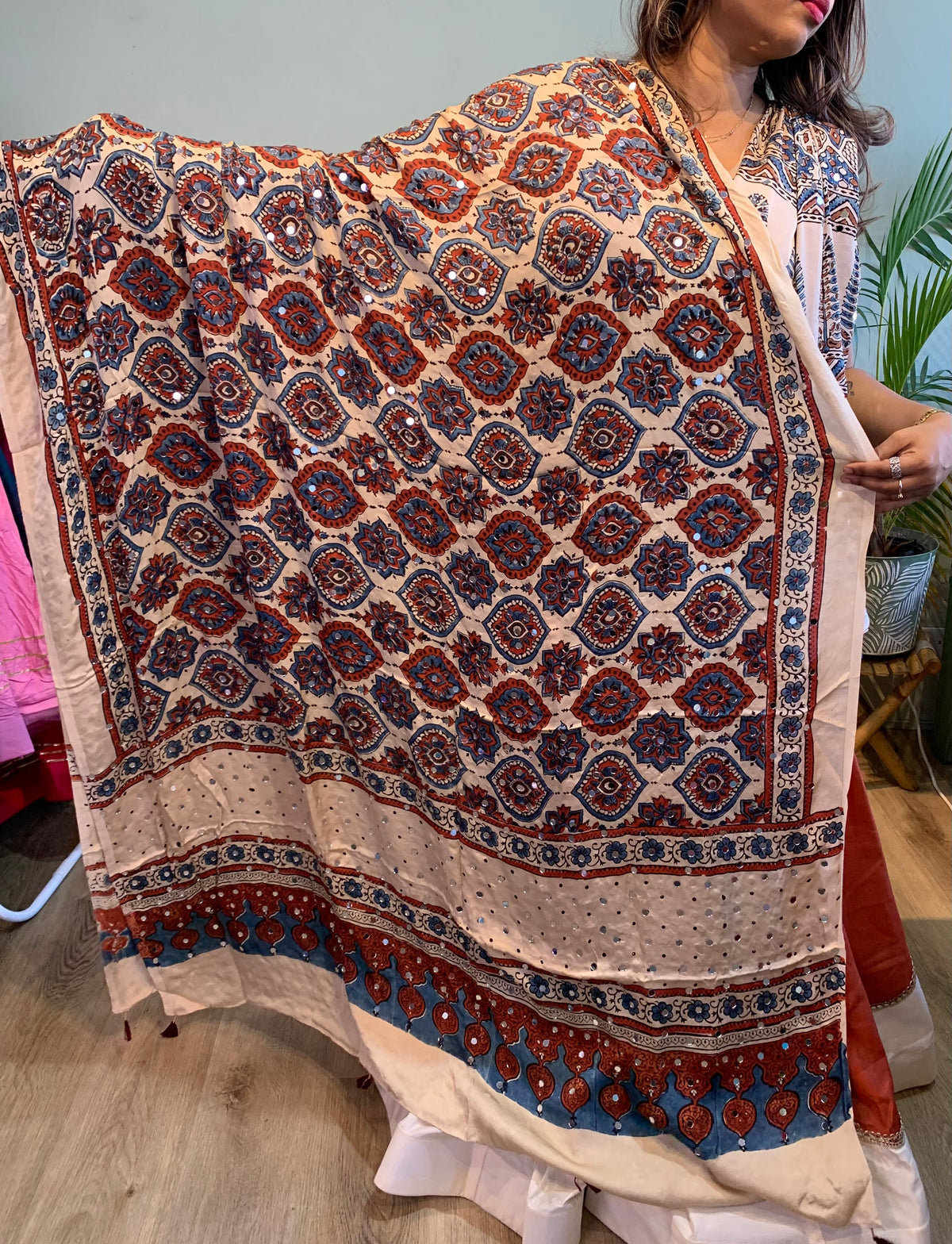 Ajrakh dupatta