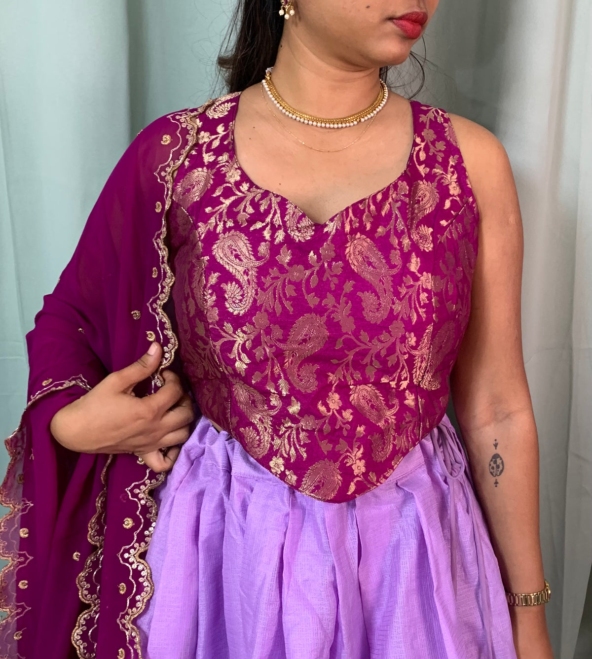 Corset choli brocade