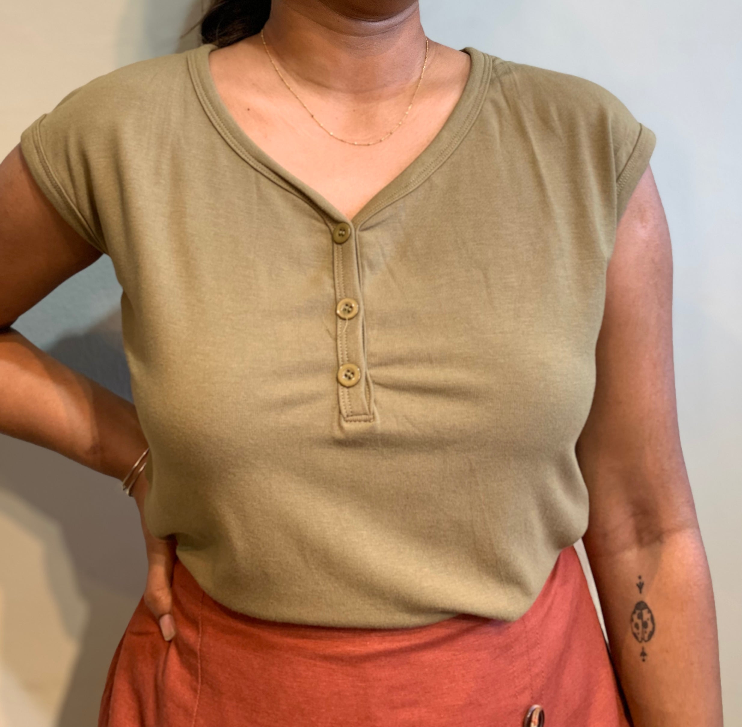 Button front blouse