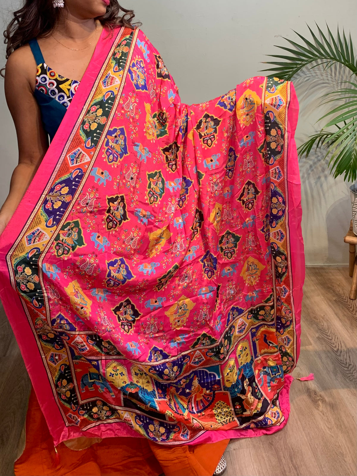 Multi mirror dupatta