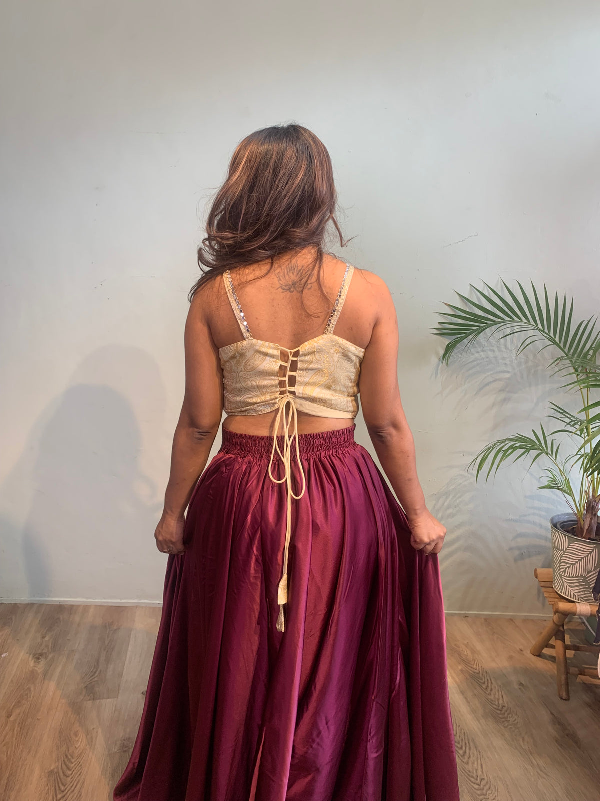 Corset small mirror choli