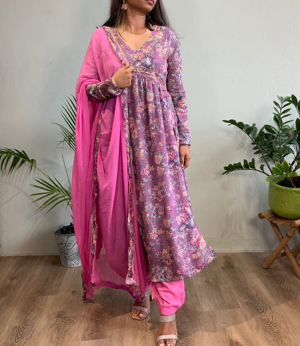 Shreya Churidar set - Chinon Silk