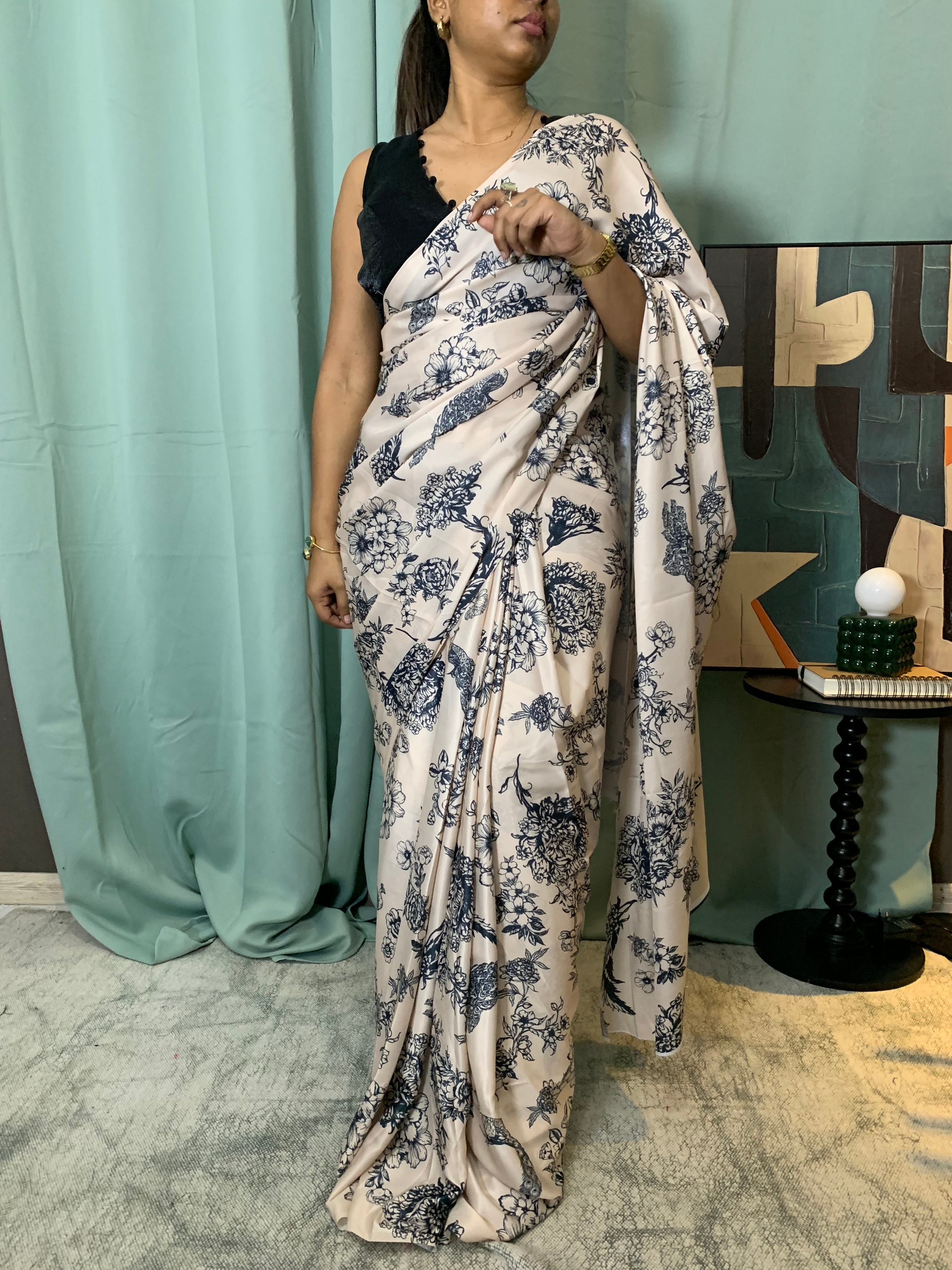 Trisha satin saree