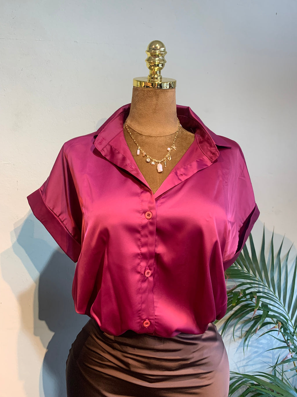 Sally satin blouse