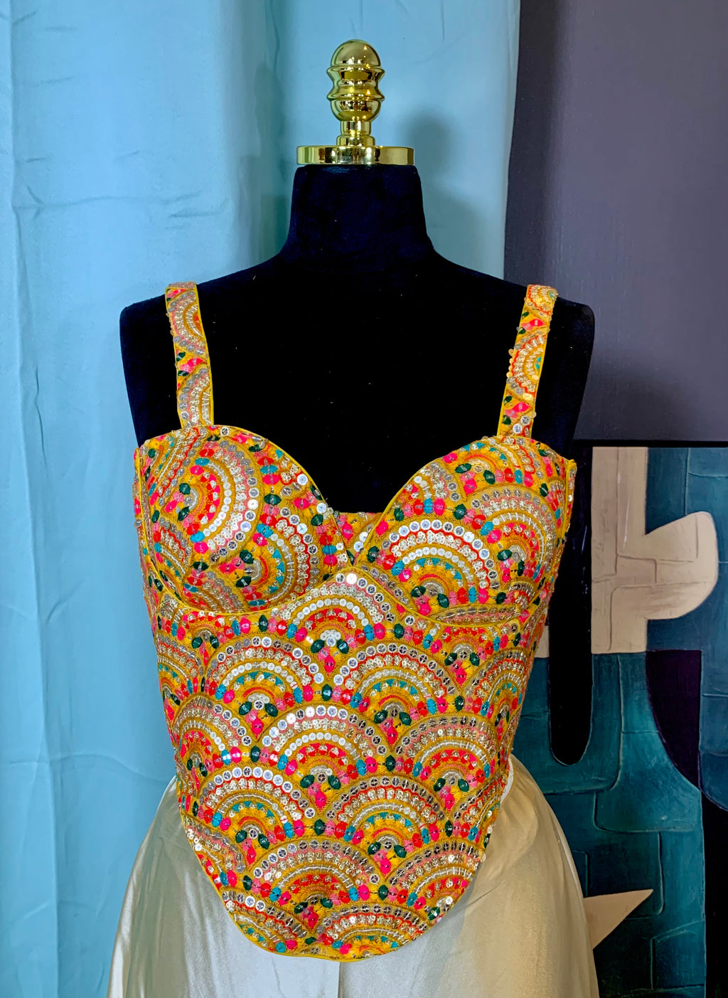 Lukshi sequin corset