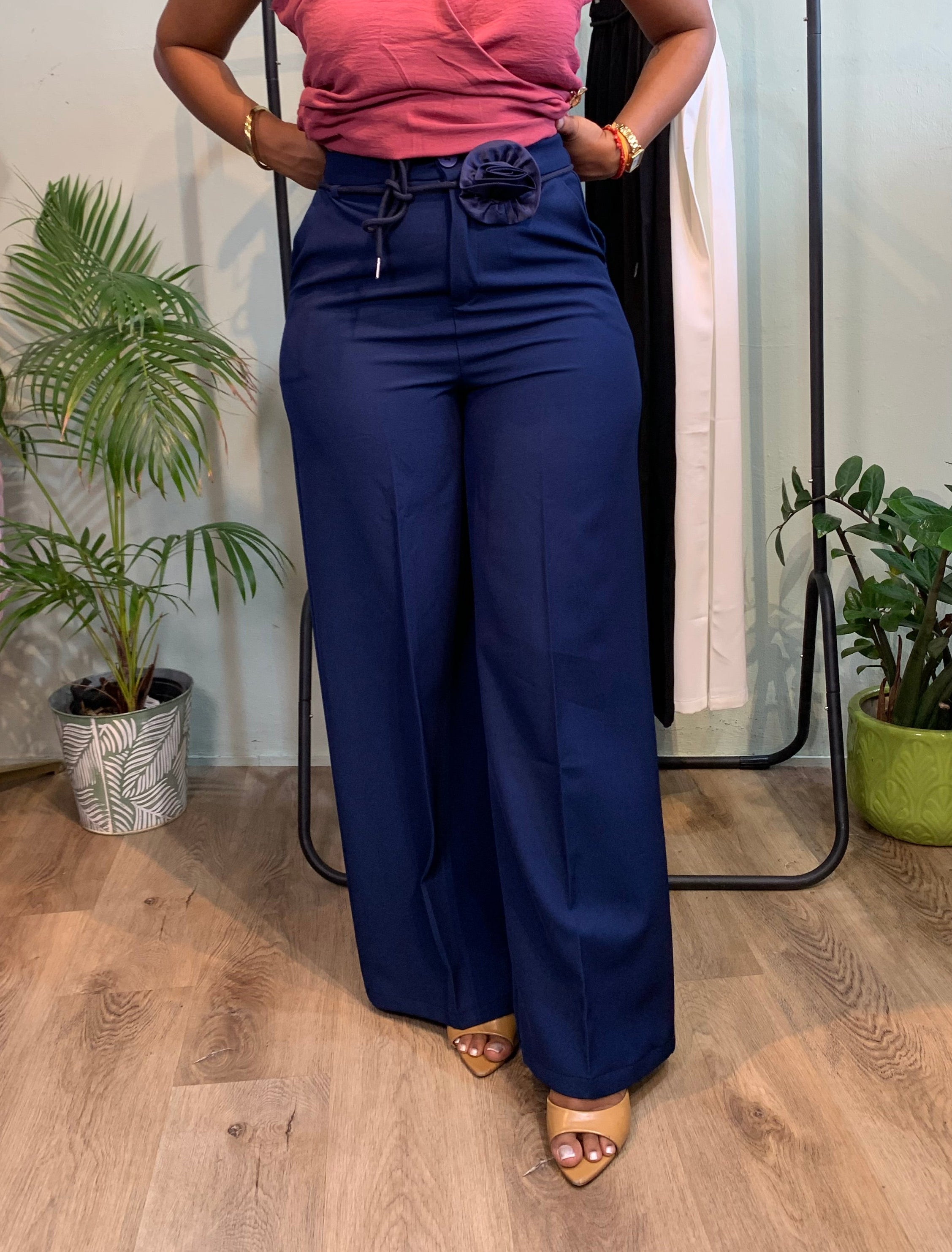 Piana formal pants with belt