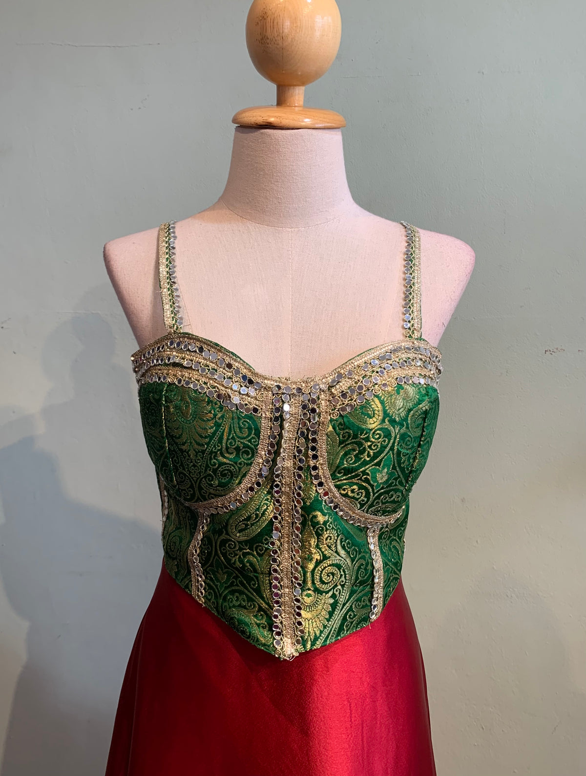 Corset small mirror choli