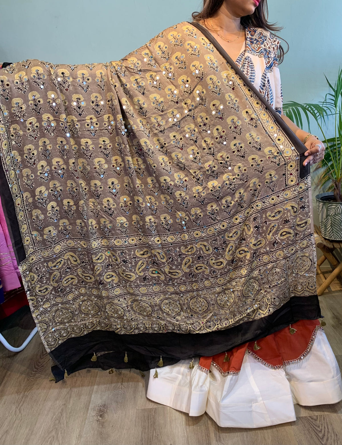 Ajrakh dupatta