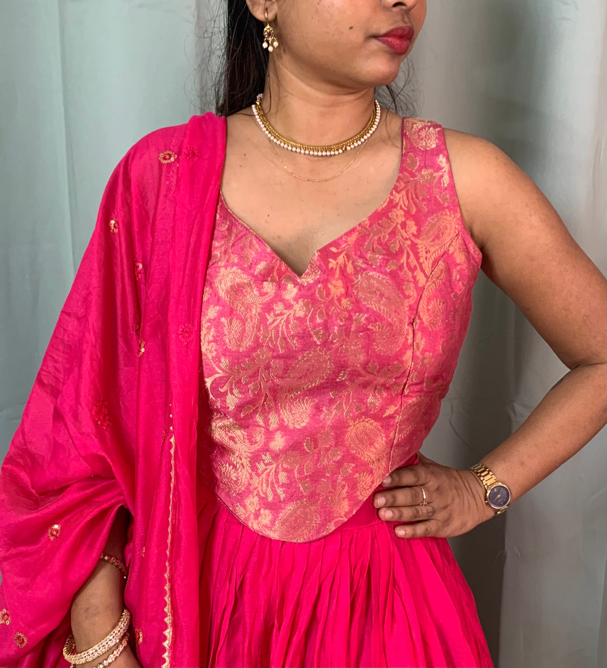 Corset choli brocade