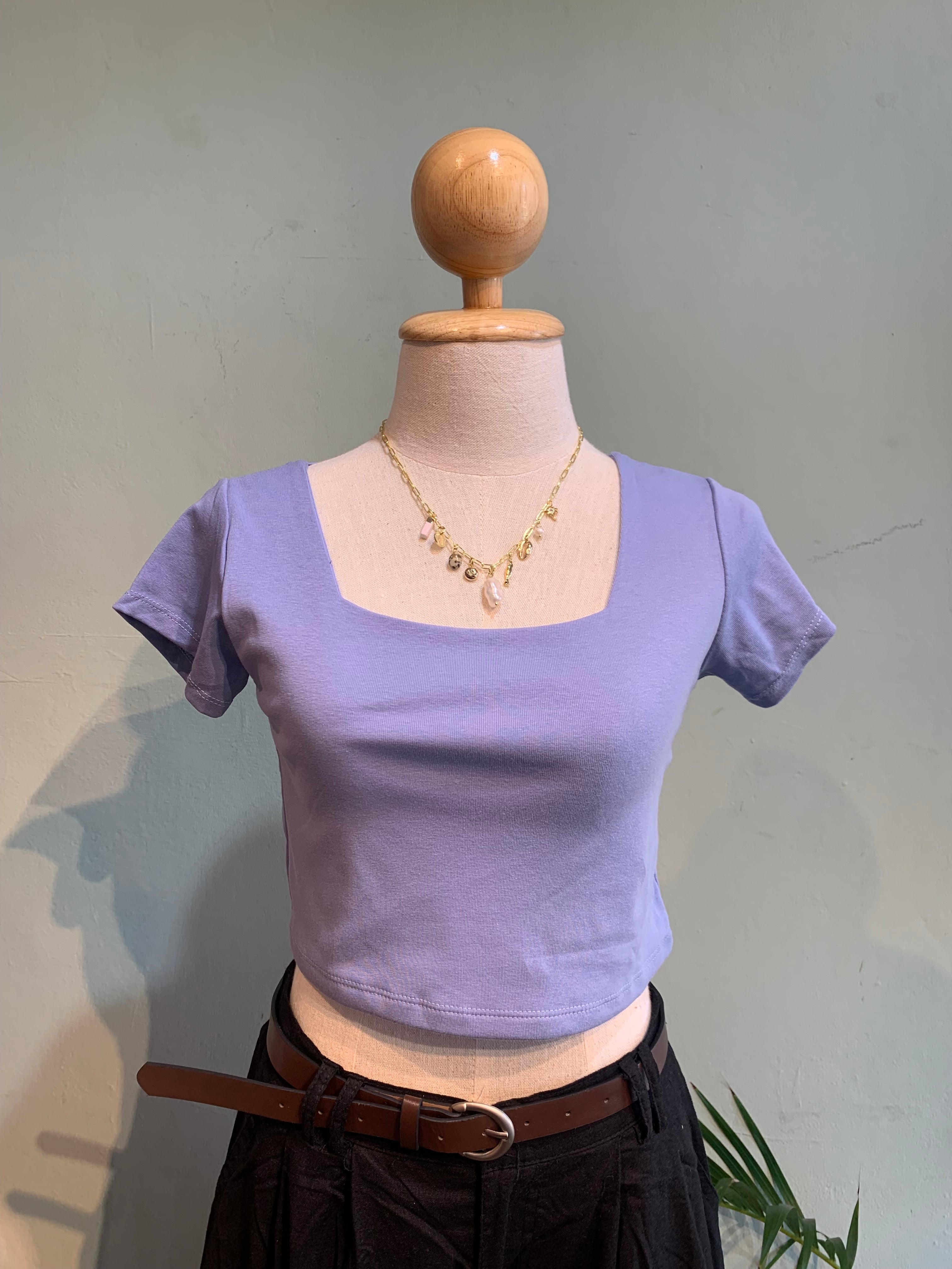 Crop top square neck