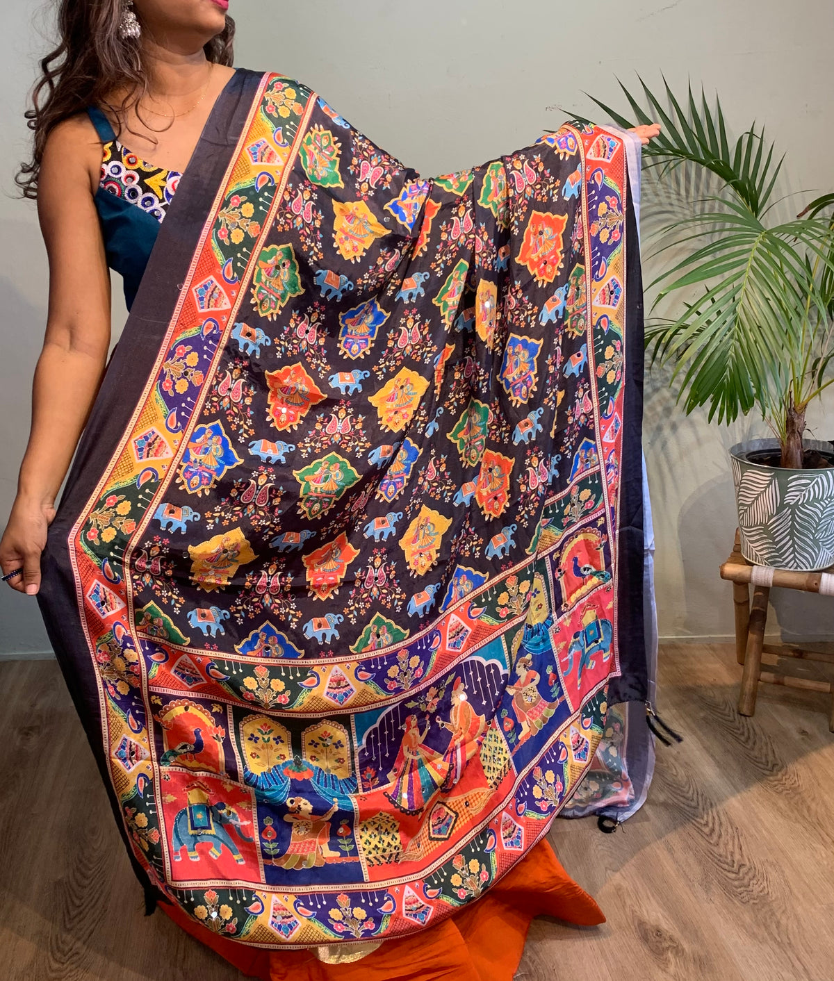 Multi mirror dupatta