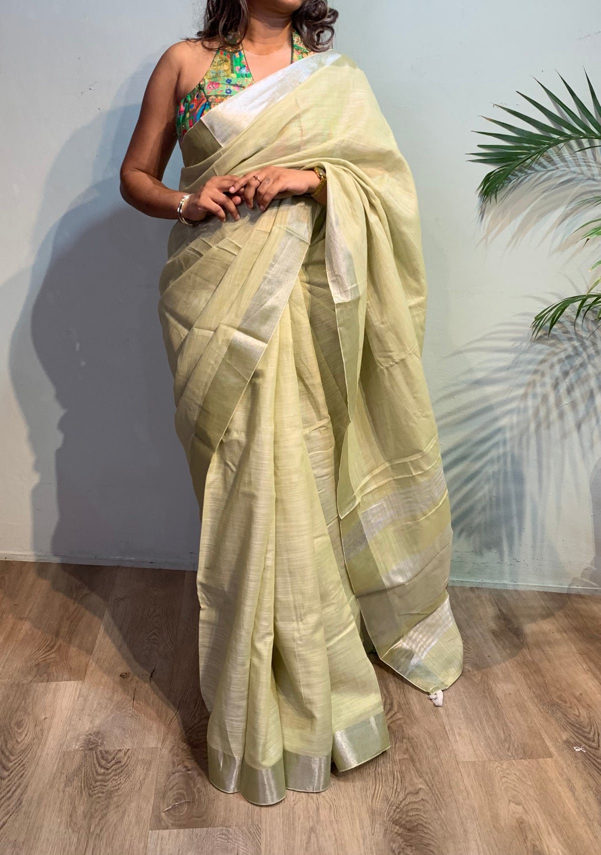 Linen saree