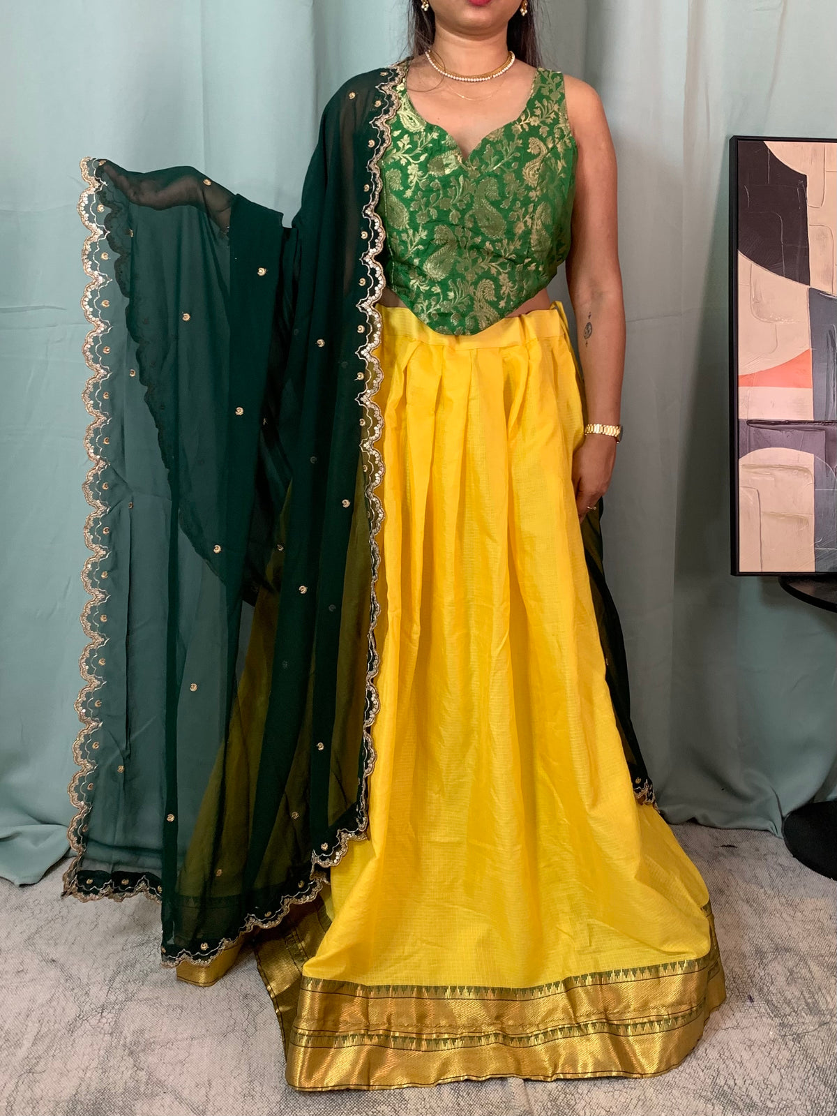 Kesari semi stitched set
