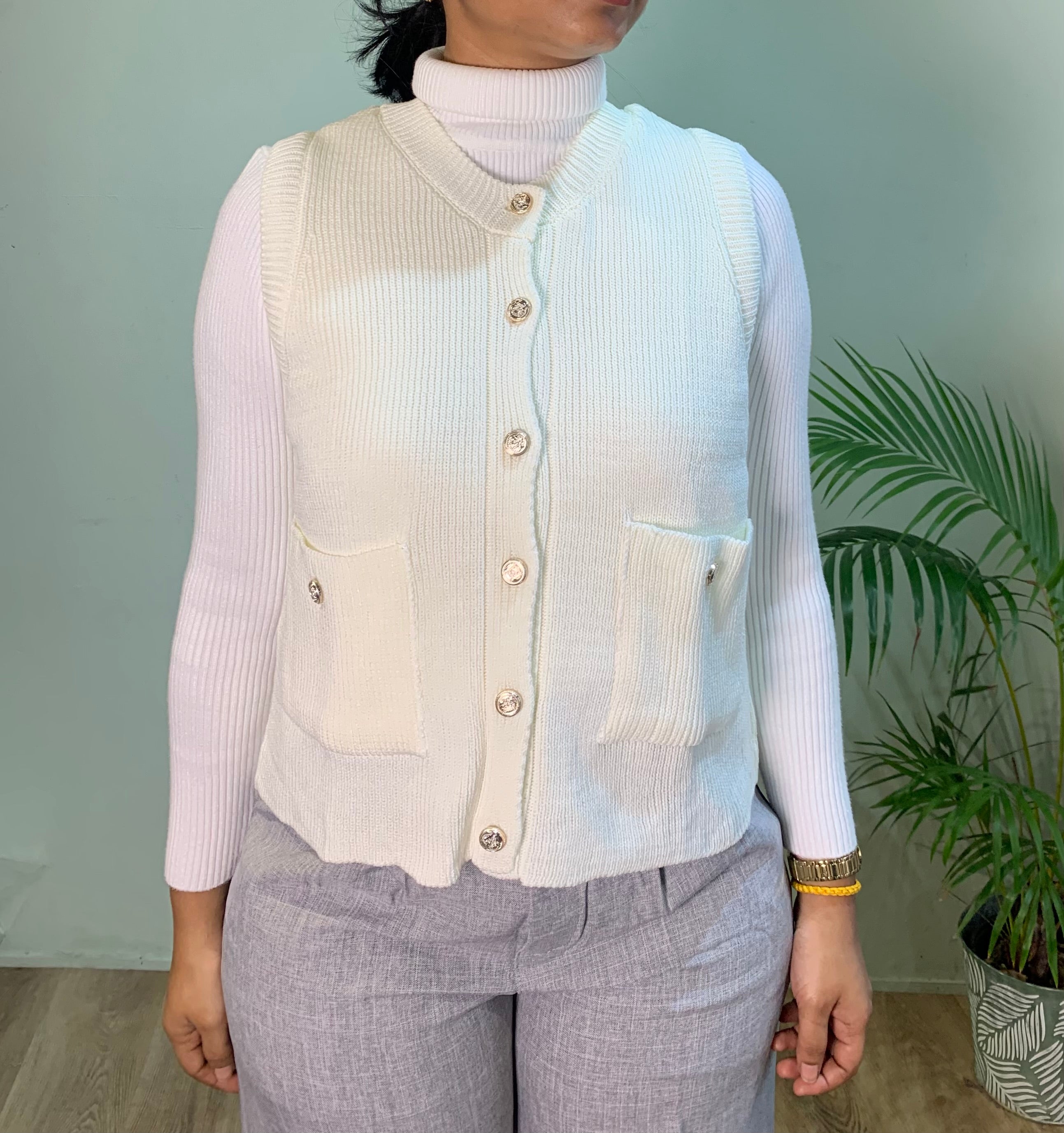 Waistcoat gold button