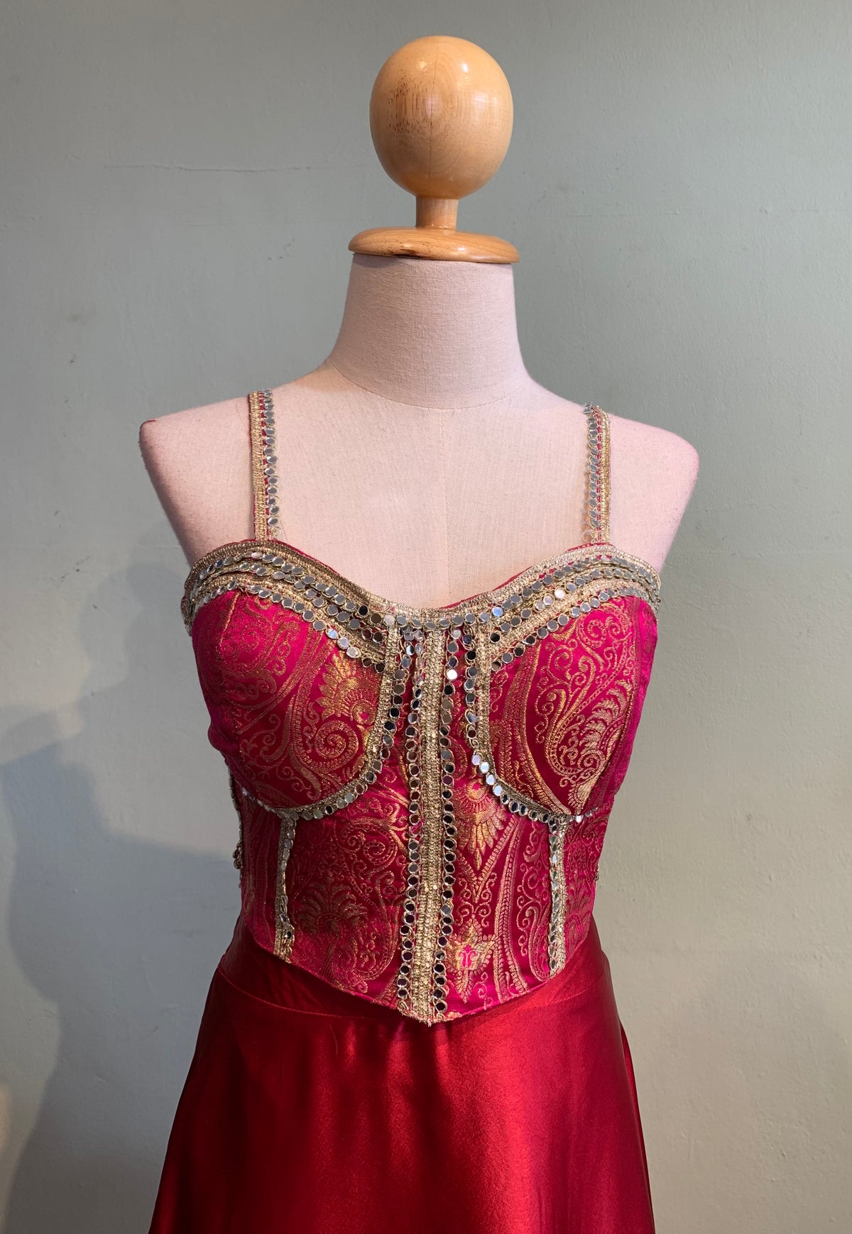Corset small mirror choli