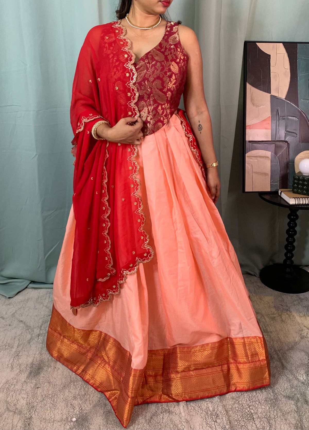 Kesari semi stitched set