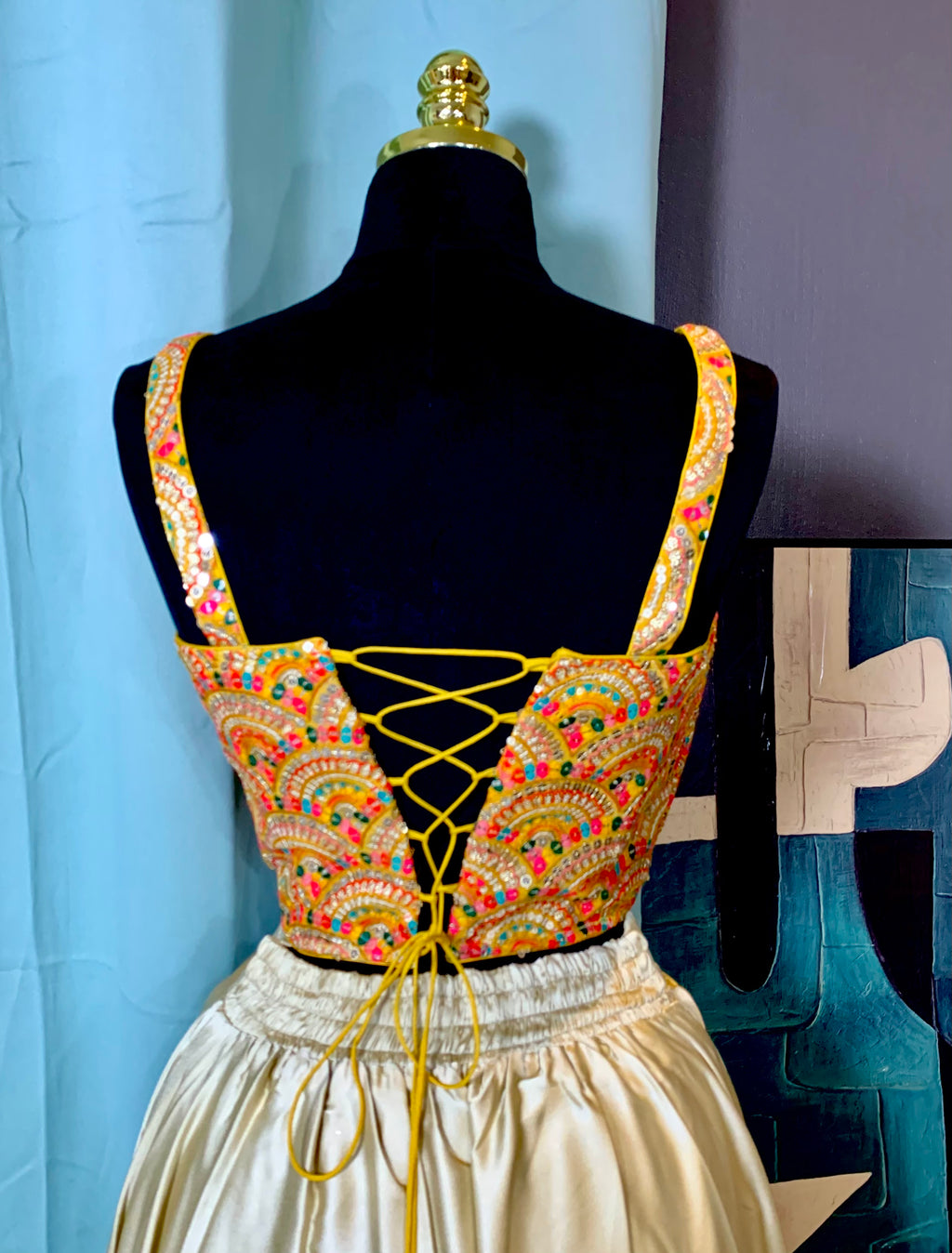 Lukshi sequin corset