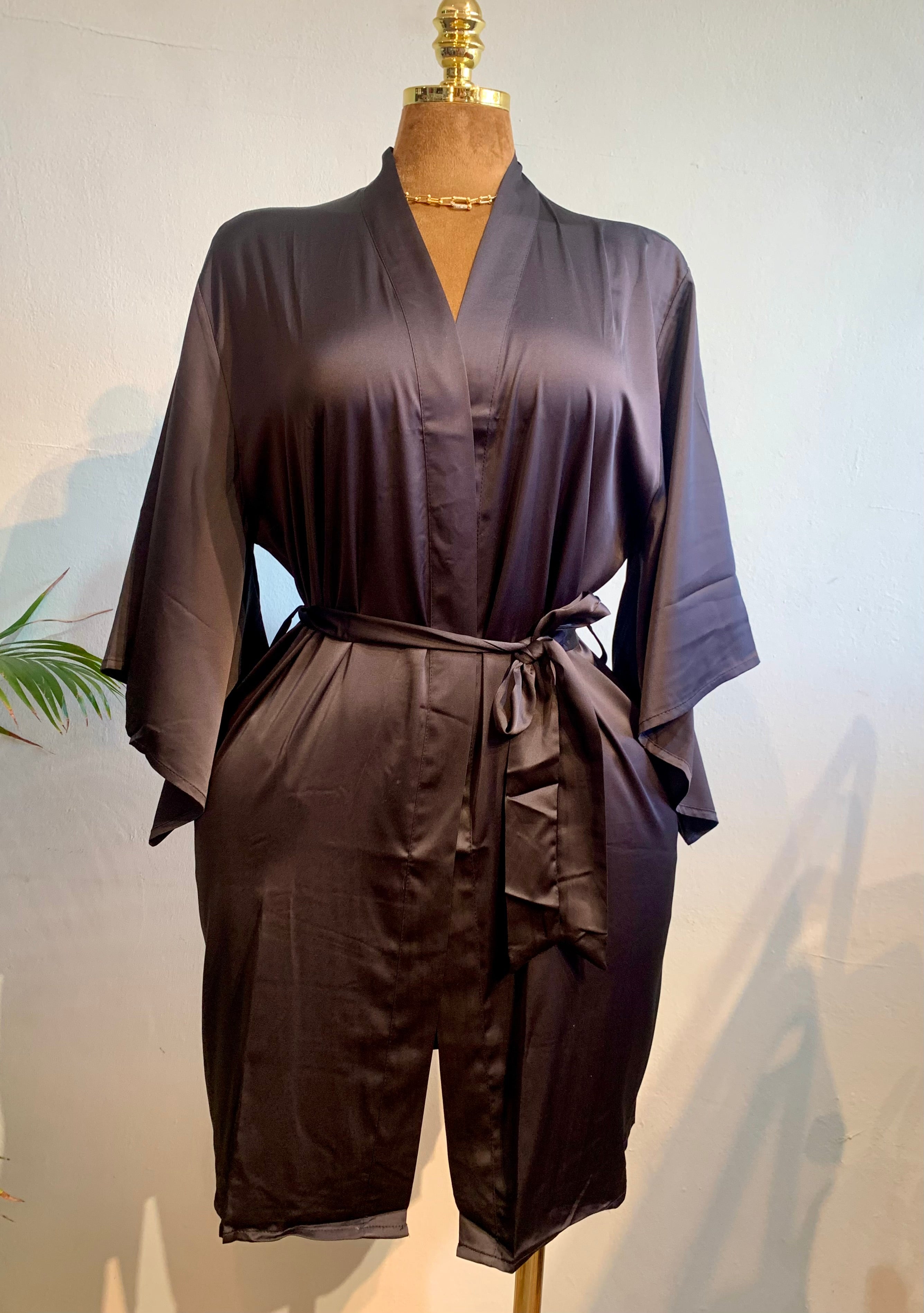 Soft satin mini gown