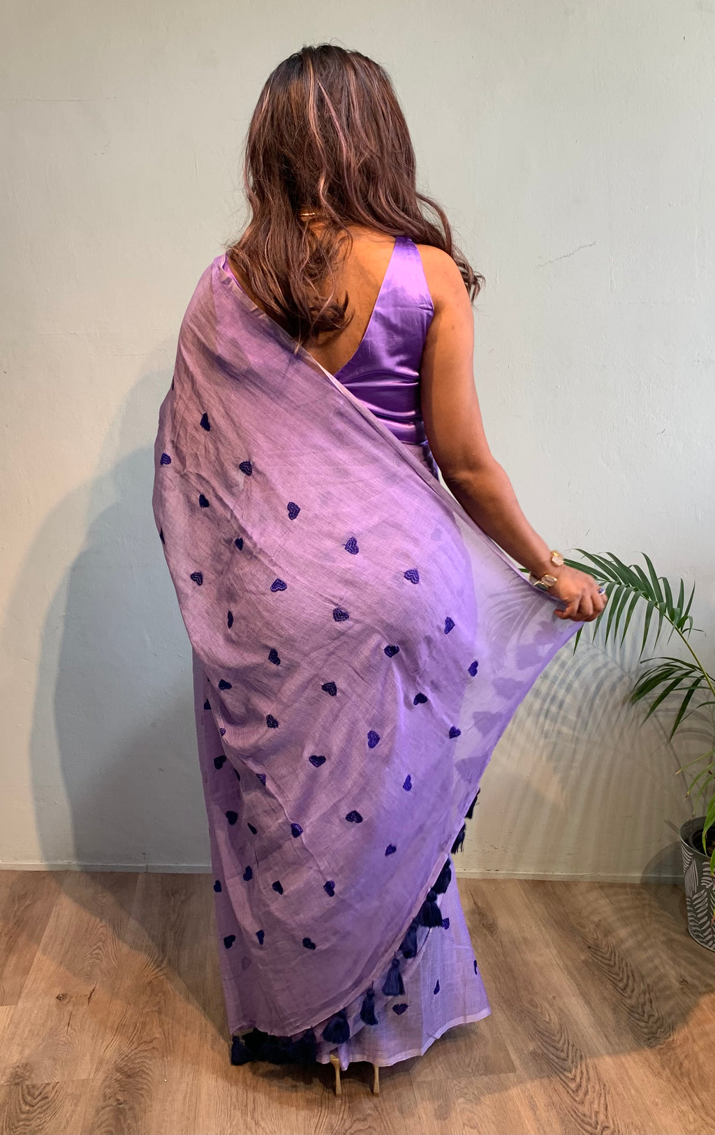 Heart mulmul saree