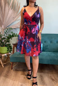 Floral V neck dress