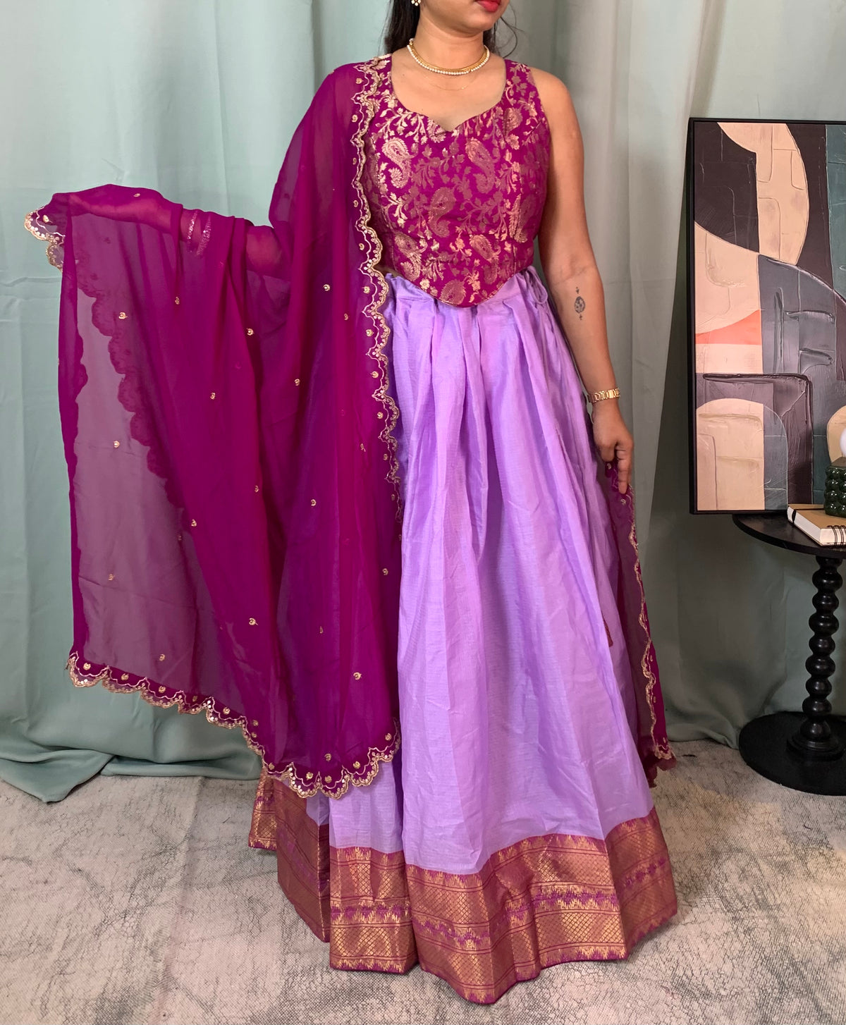 Kesari semi stitched set
