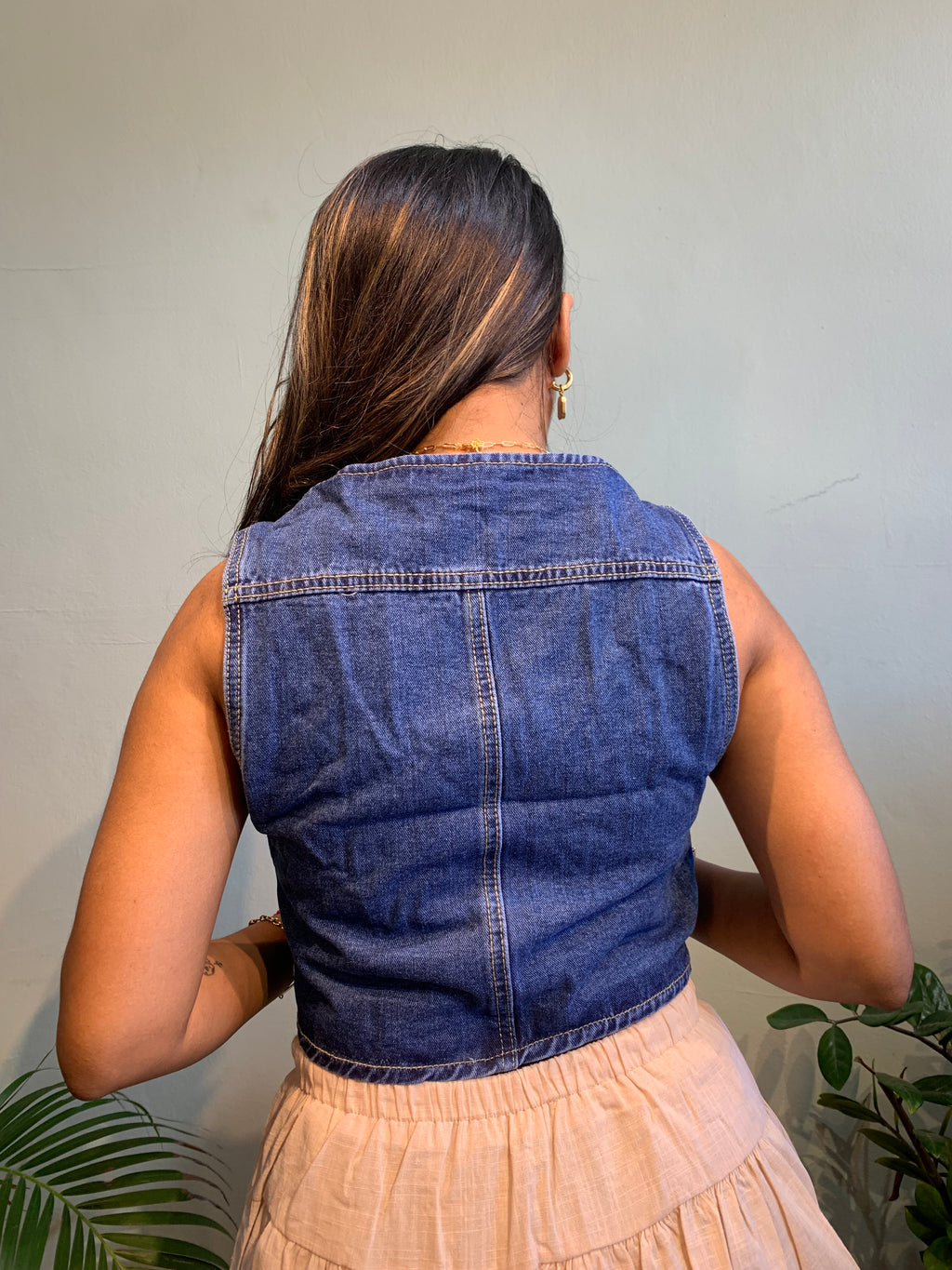 Denim waistcoat