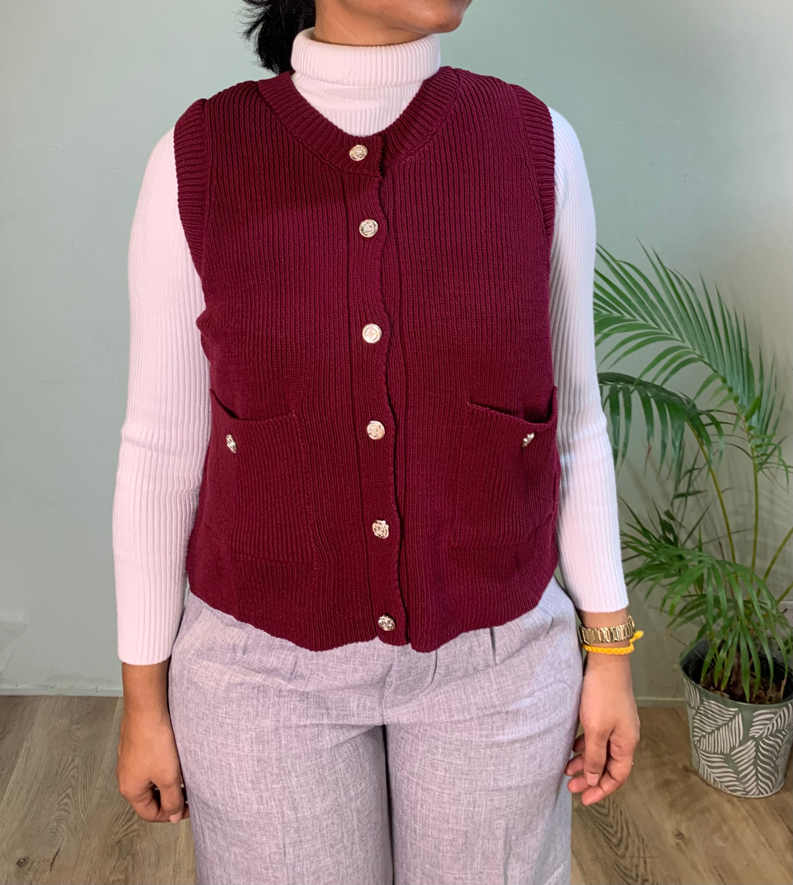 Waistcoat gold button