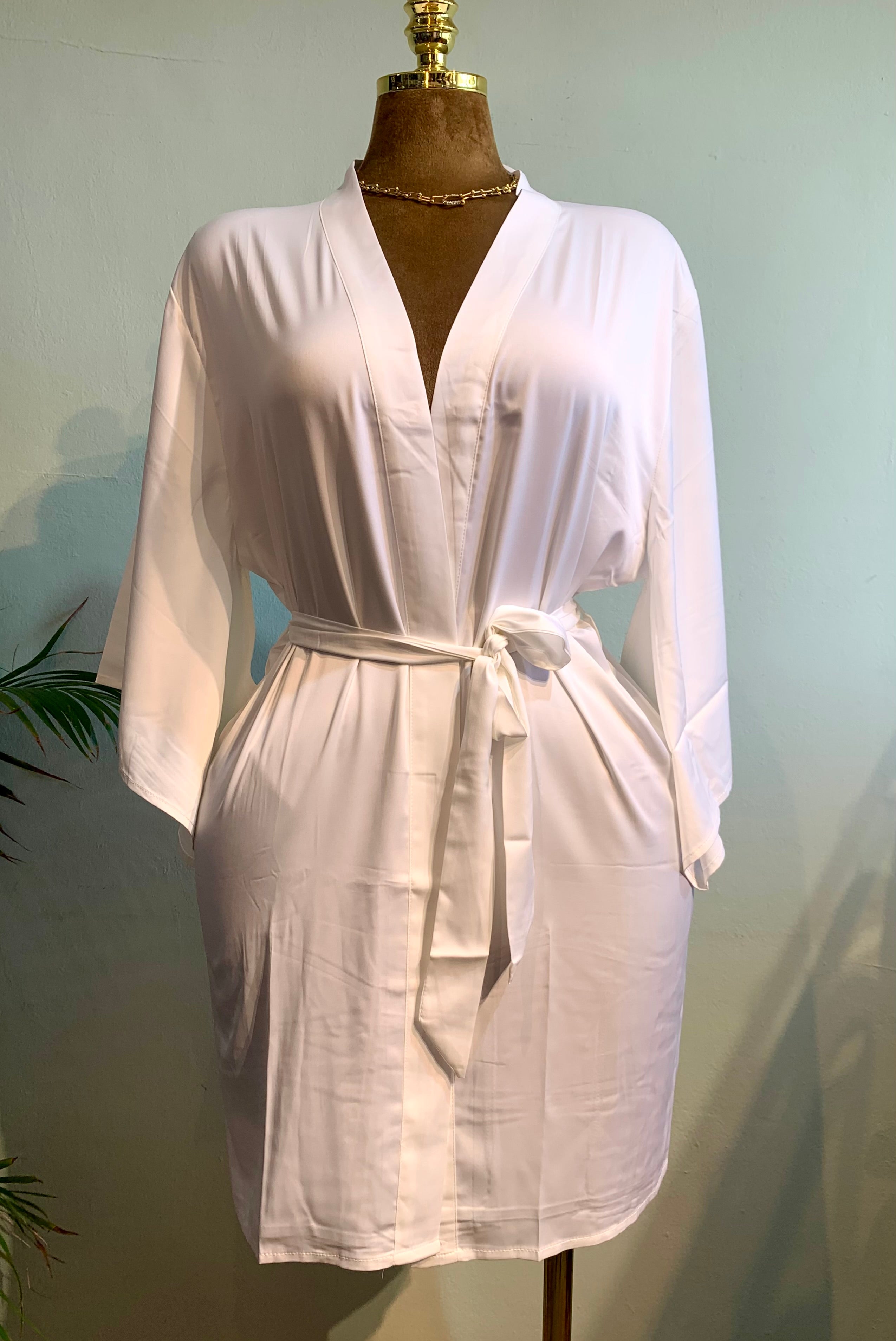 Soft satin mini gown