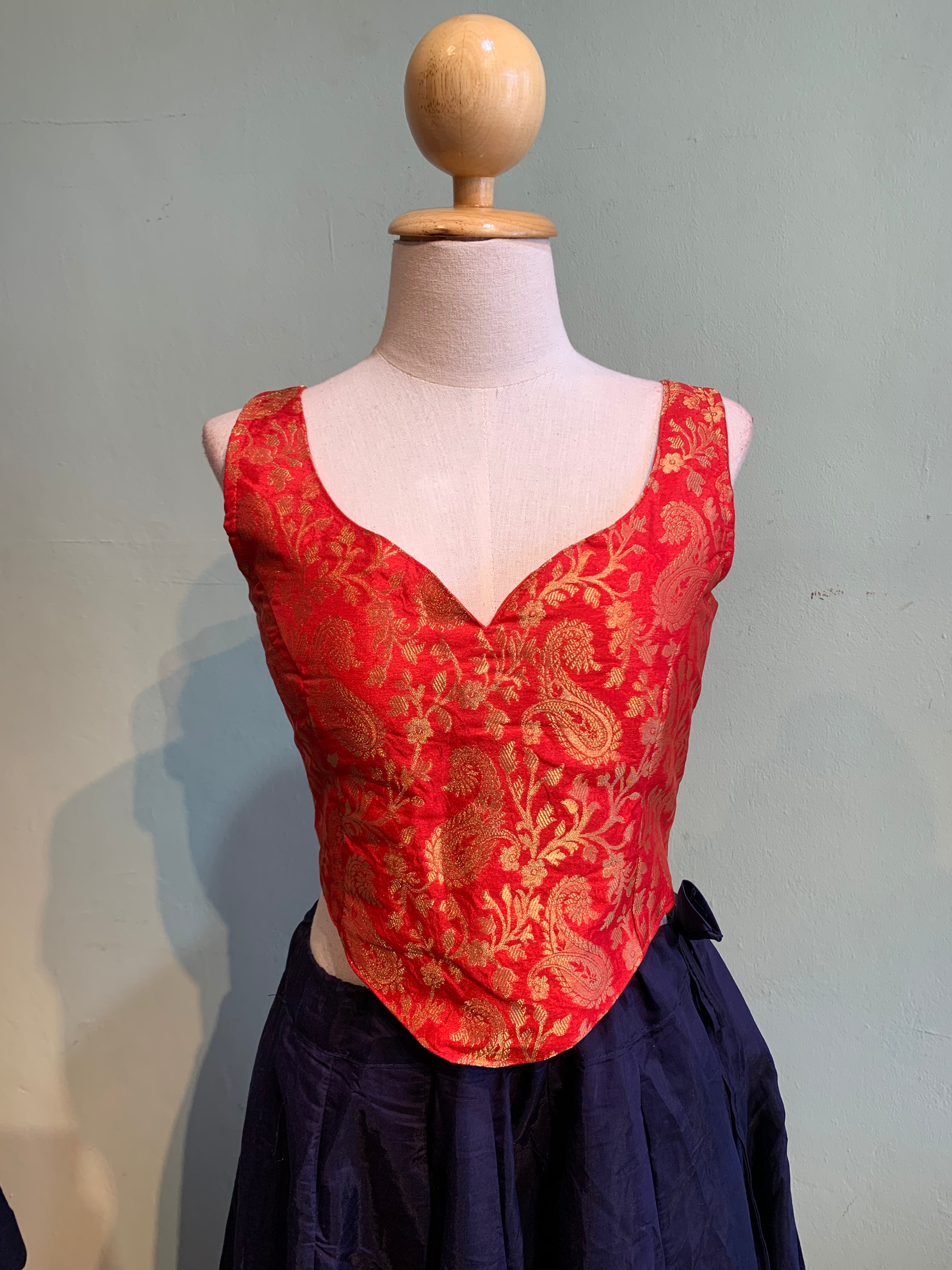 Corset choli brocade
